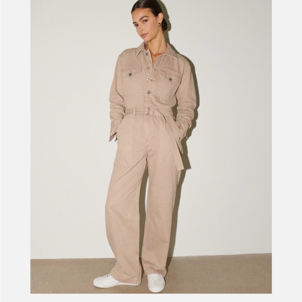 Abercrombie & Fitch Women's Beige Denim Romper